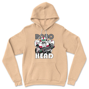 Robo Head Hoodie in Heather Sand Dune color